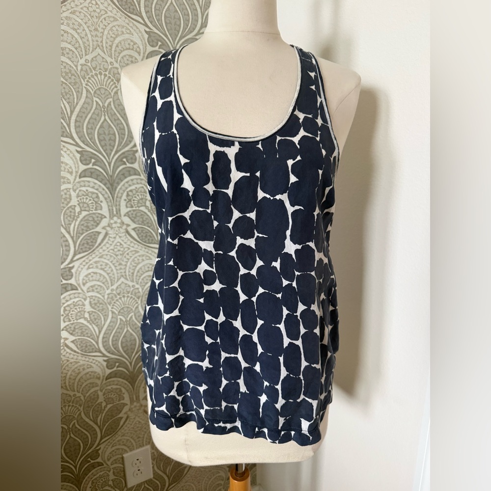 Banana Republic Dark Blue and White Tank Top